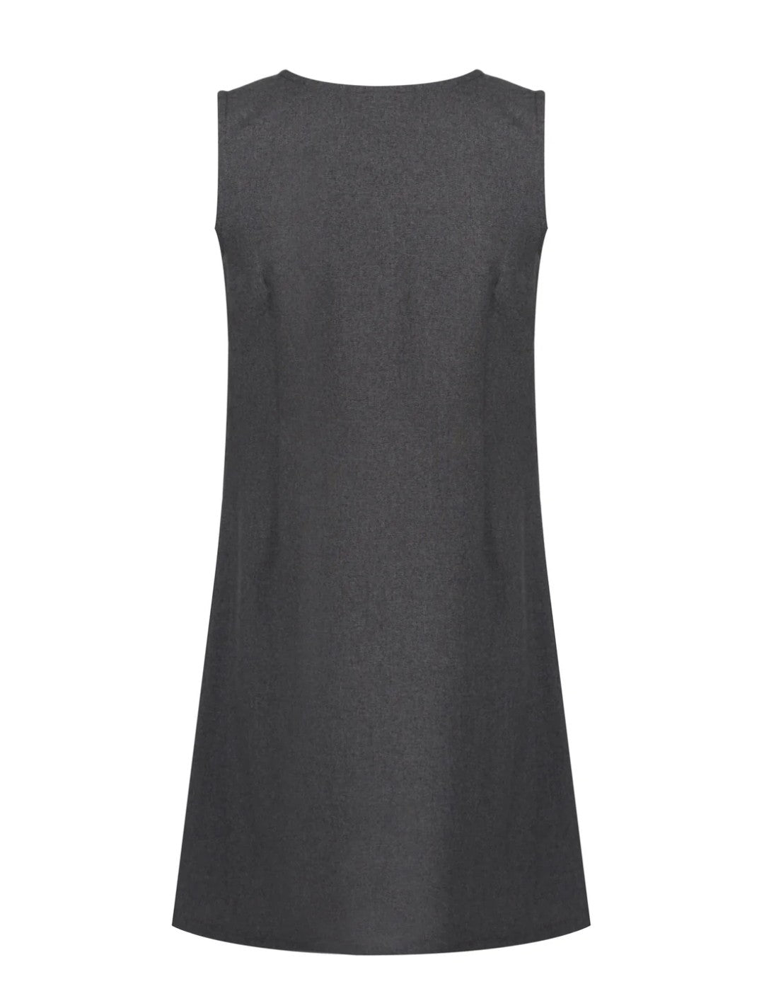 Flower Button Pinafore - Grey