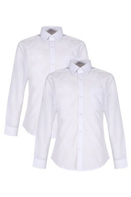 Winterbottom White Long Sleeve Shirts 2PK