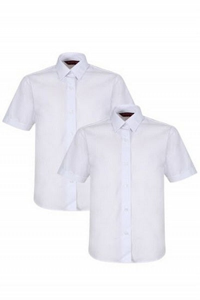Winterbottom White Short Sleeve Shirts 2PK