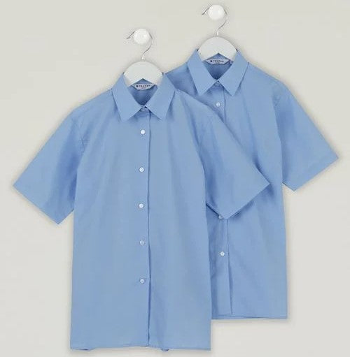 Trutex Non-Iron Blouses 2pk - Blue