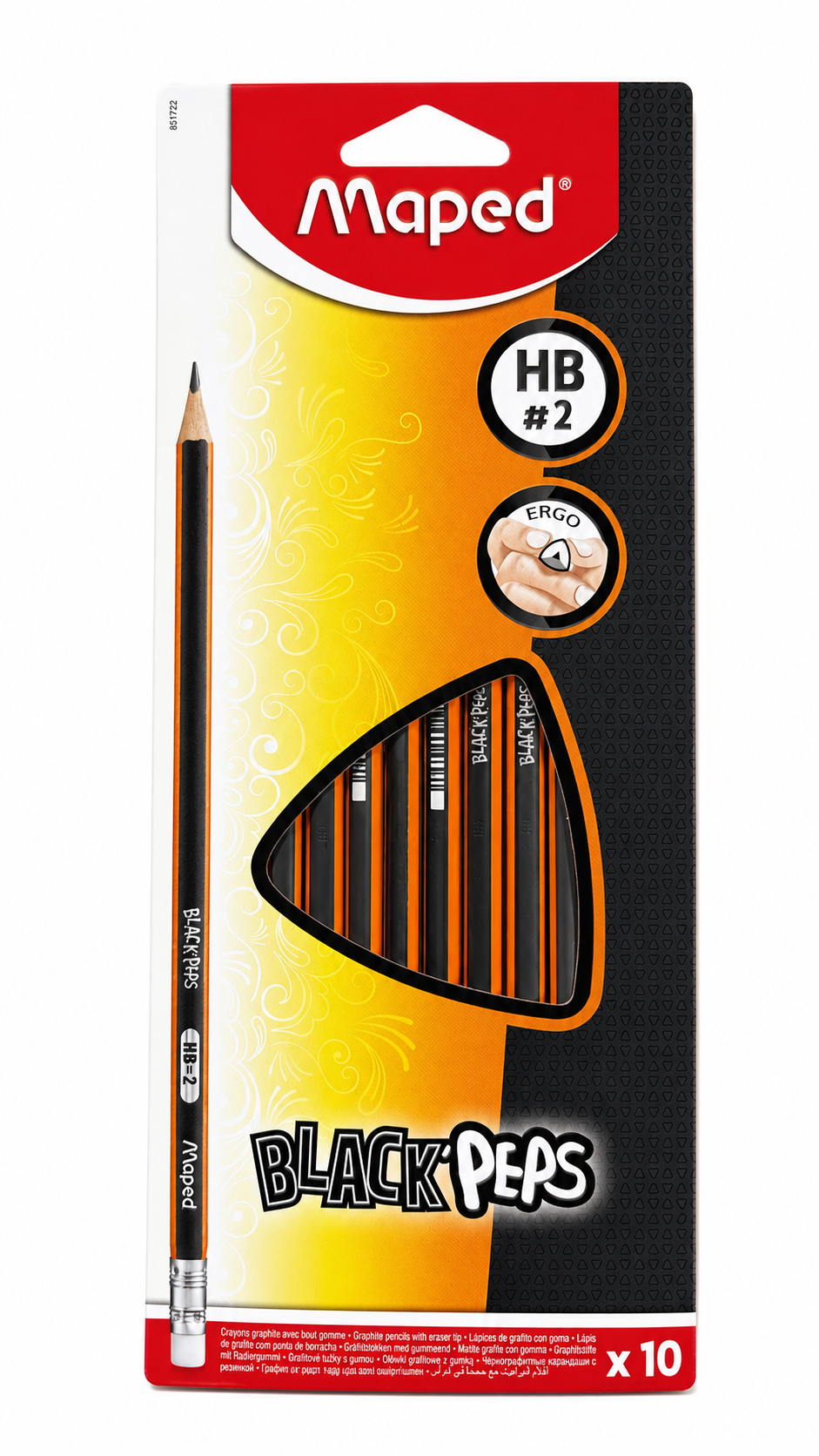 Mapped HB Pencils 10pk