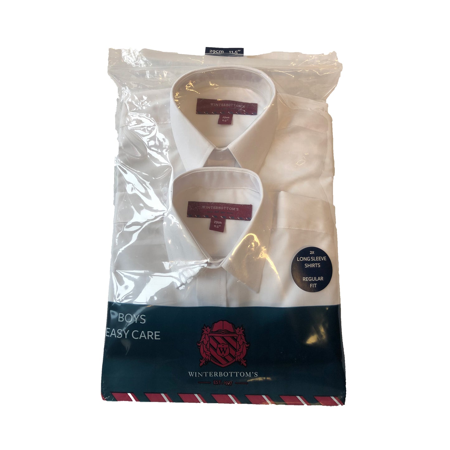 Winterbottom White Long Sleeve Shirts 2PK