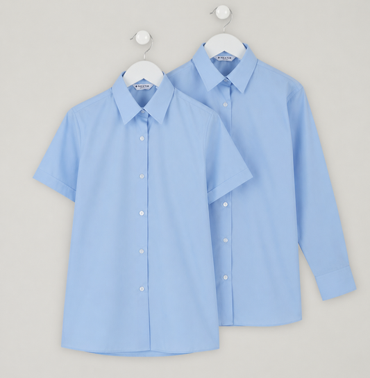 Trutex Non-Iron Blouses 2pk - Blue
