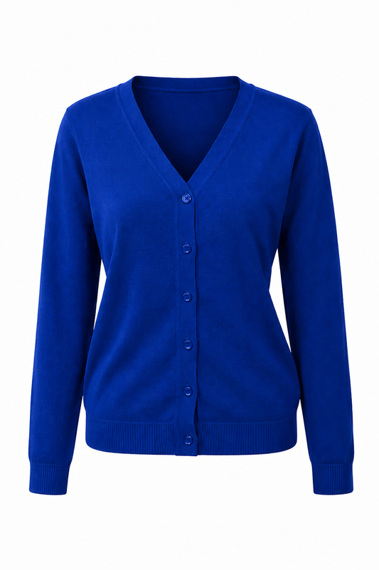 Plain Royal Knitted Cardigan