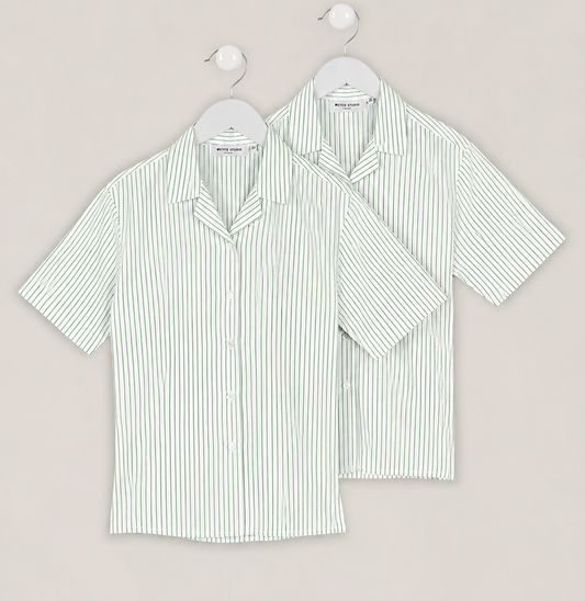 Green & White Stripe Revere 2pk