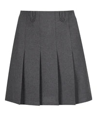 Flower Button Skirt - Grey