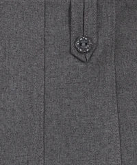Flower Button Skirt - Grey