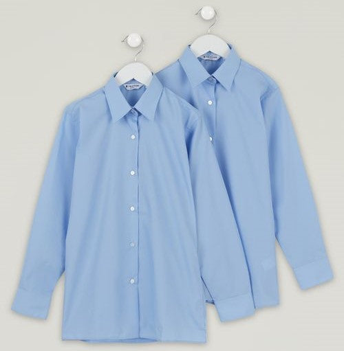 Trutex Non-Iron Blouses 2pk - Blue