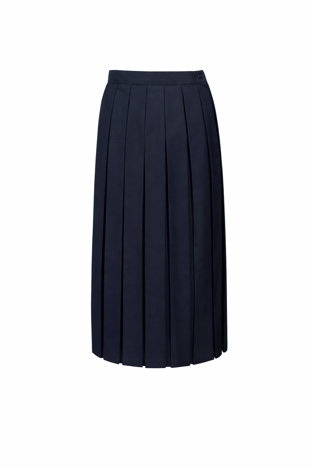 Navy Box Pleated Skirt