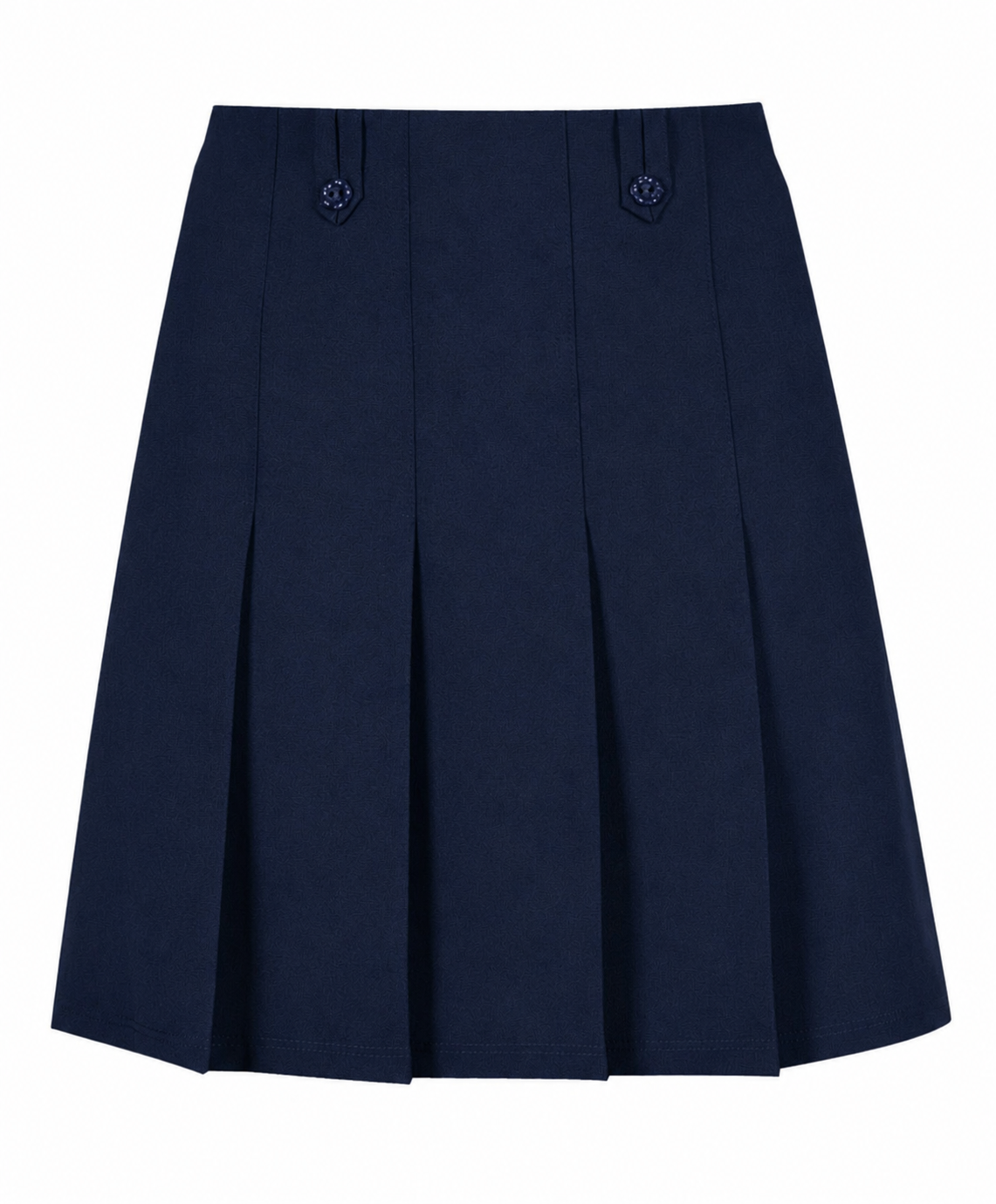 Flower Button Skirt - Navy