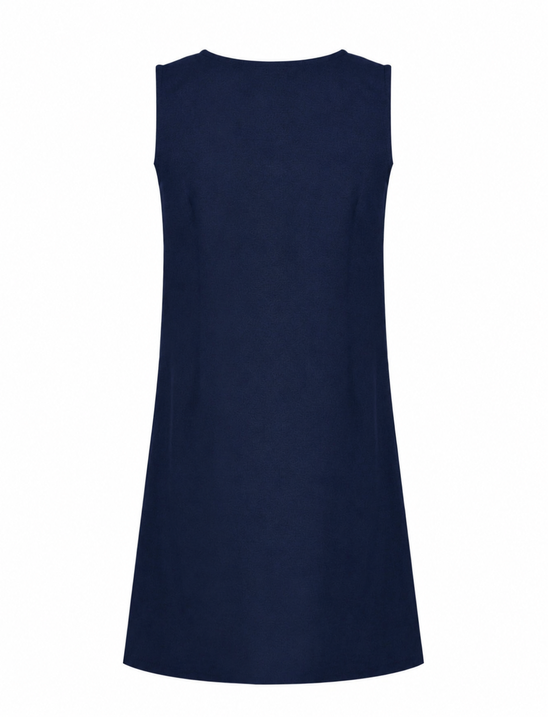 Flower Button Pinafore - Navy