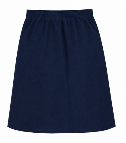 Flower Button Skirt - Navy