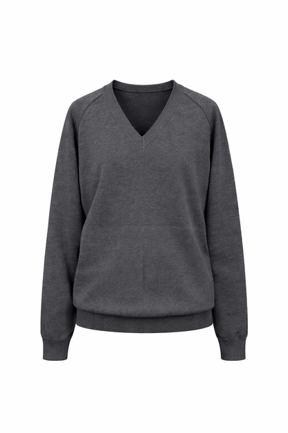 Plain Grey Knitted Pullover