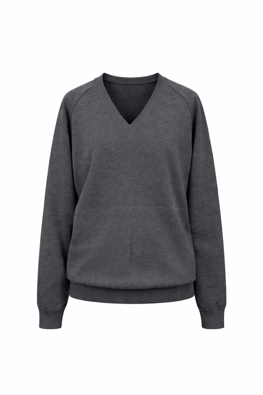 Plain Grey Knitted Pullover
