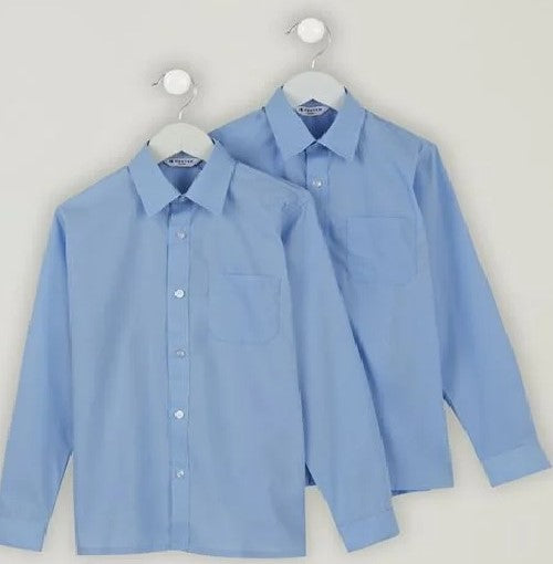 Trutex Non Iron Shirts 2pk - Blue