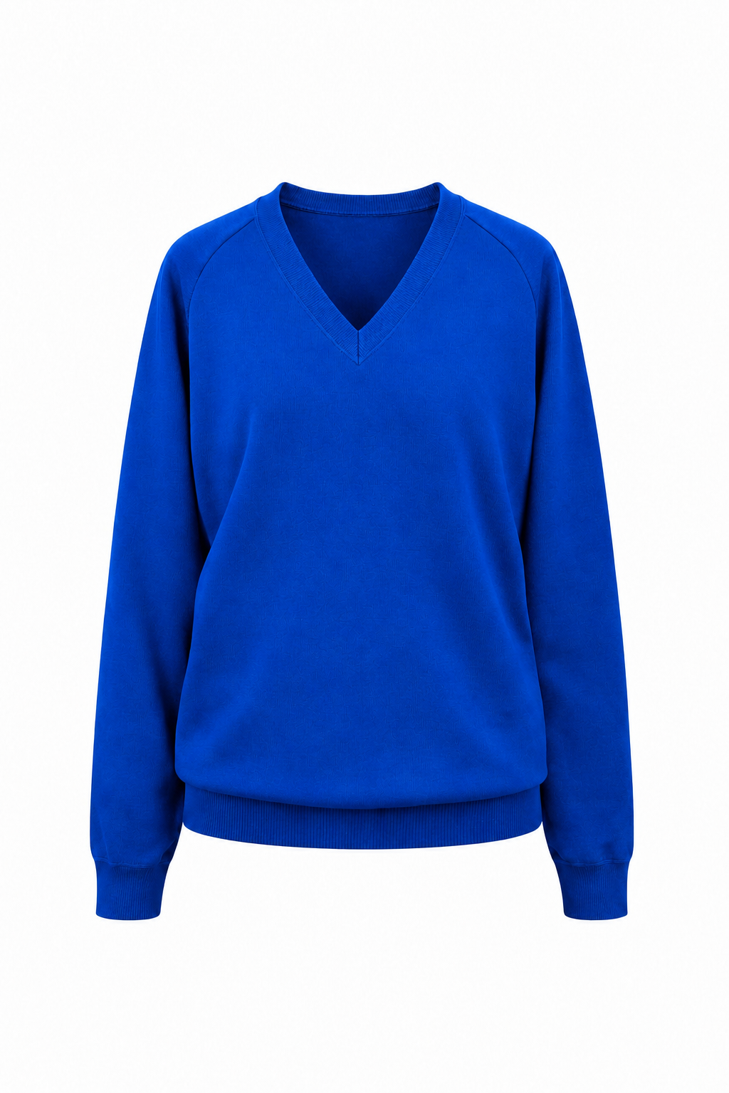 Plain Royal Knitted V-Neck Pullover