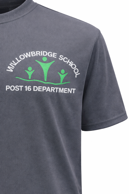 Willowbridge School Post 16 Charcoal Wicking P.E T-Shirt