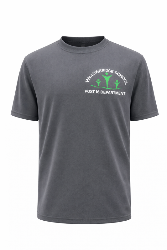 Willowbridge School Post 16 Charcoal Wicking P.E T-Shirt