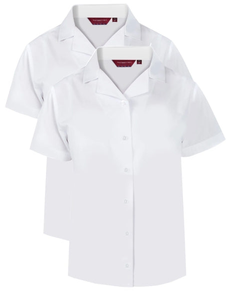 Winterbottom White Short Sleeve Blouses 2PK