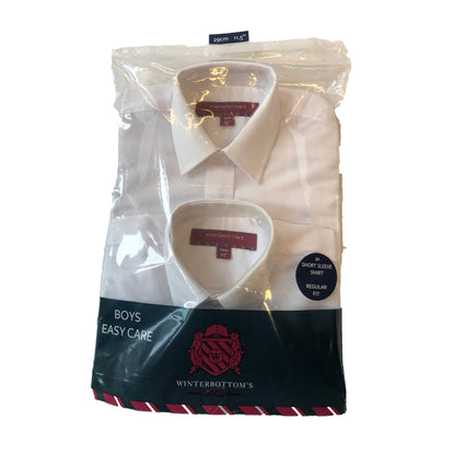 Winterbottom White Short Sleeve Shirts 2PK